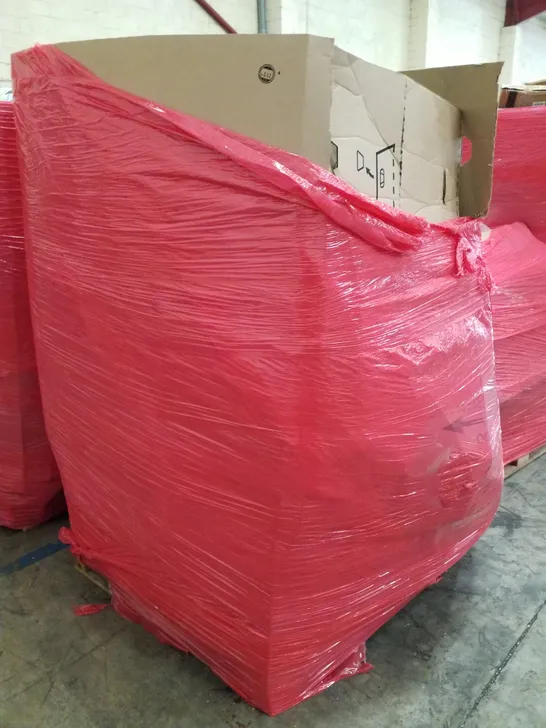 PALLET OF ASSORTED PRODUCTS INCLUDING OFFICE CHAIR, STEAM CLEANER, SHOE RACK, CLEAR STORAGE TUB, TENT  