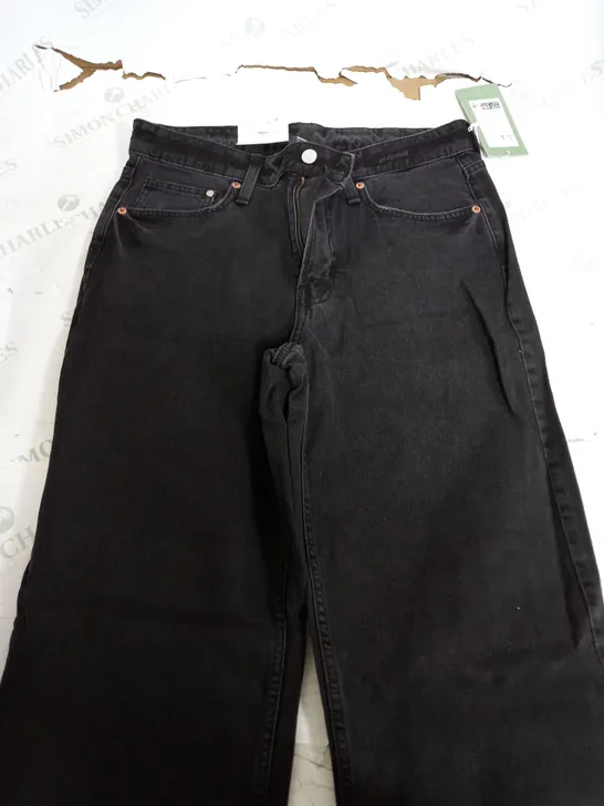 H&M BAGGY LOW WAIST BLACK JEANS - EUR 38