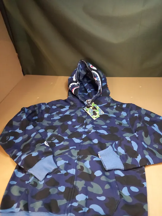 BAPE COLOR CAMO SHARK ZIPPED HOODIE SIZE UNSPECIFIED