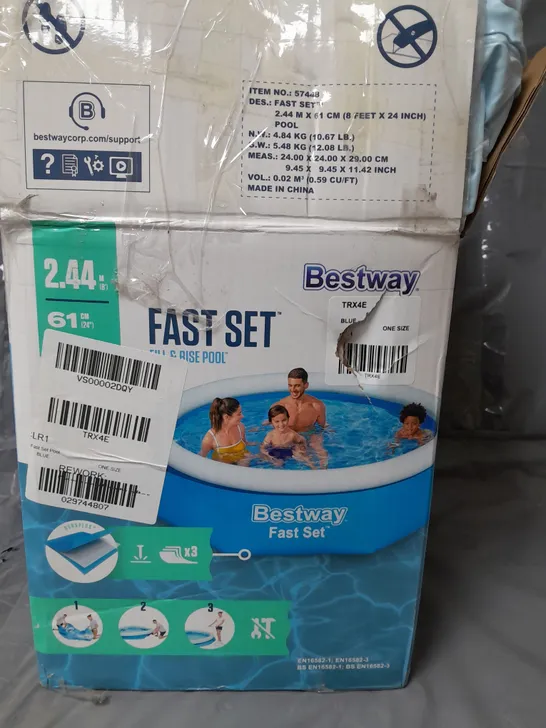 BESTWAY 8FT FAST SET POOL  RRP £44.99