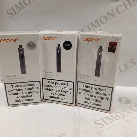 3 ASSORTED ASPIRE POCKEX KITS