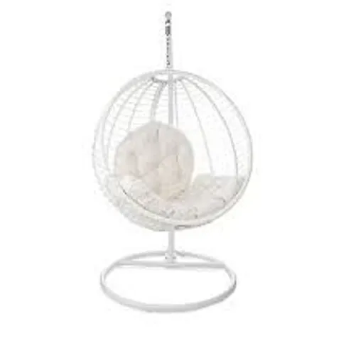 INNOVATORS ROUND IBIZA HANGING CHAIR, WHITE [COLLECTION ONLY]