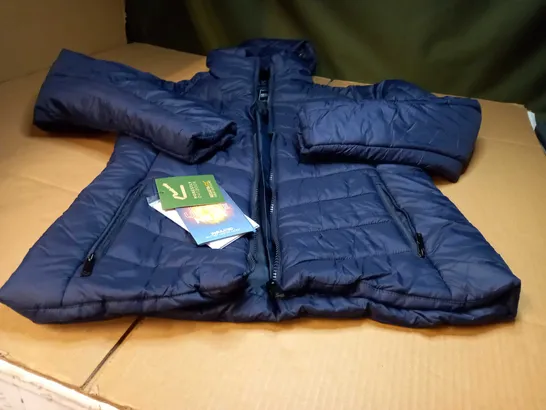 REGATTA GREAT OUTDOORS INSULATED NAVY BATTERY HEATED JACKET - SIZE 12