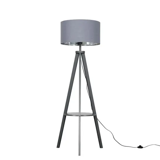 BOXED ISMAY 149CM TRIPOD FLOOR LAMP (INCOMPLETE, ONLY 1 OF 2 BOXES. BASE ONLY)