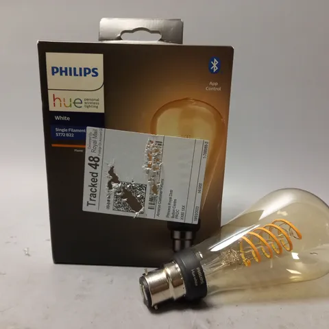 BOXED PHILIPS HUE SINGLE FILAMENT ST72 B22 BULB