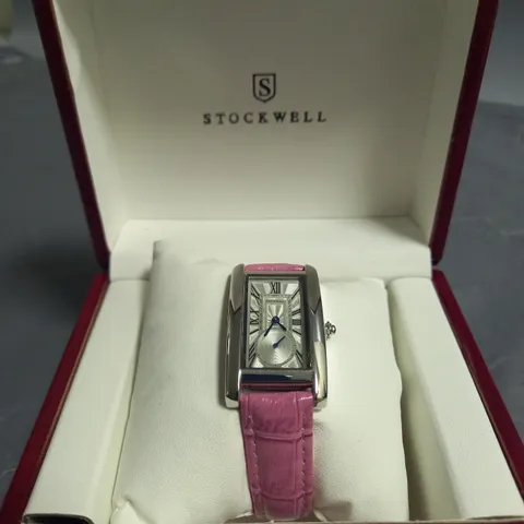 LADIES STOCKWELL WATCH TEXTURED DIAL WITH SUB DIAL MINUTE LEATHER STRAP