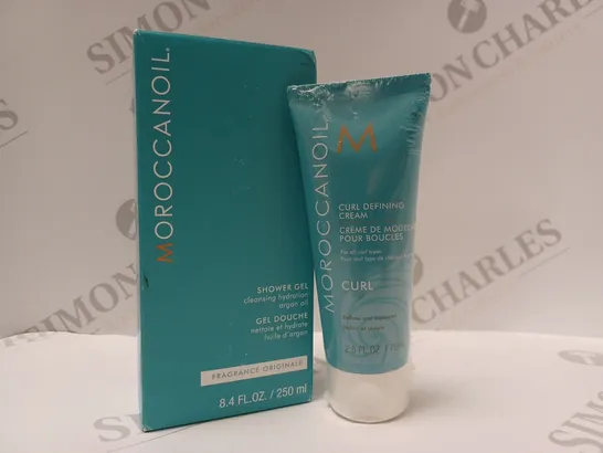 BOX OF 2 MOROCCANOIL PRODUCTS TO INCLUDE SHOWER GEL & CURL DEFINING CREAM 