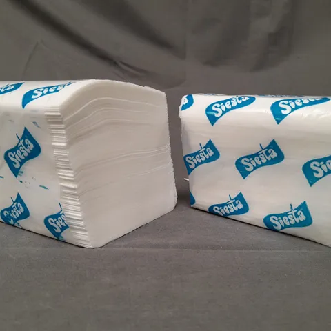 BOXED SIESTA SET OF APPROXIMATELY 35 SMALL PACKS OF TOILET TISSUE