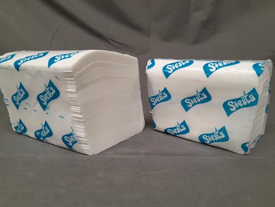 BOXED SIESTA SET OF APPROXIMATELY 35 SMALL PACKS OF TOILET TISSUE