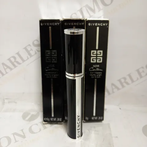 LOT OF 3 X 8G GIVENCHY NOIR COUTURE 4 IN 1 MASCARA - 3 KHAKI D'EXCEPTION