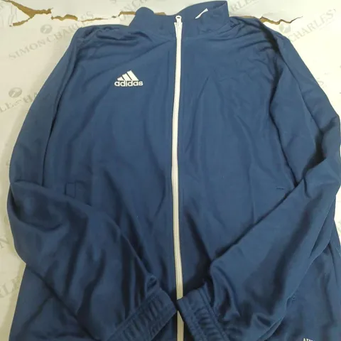 ADIDAS NAVY FULL ZIP JACKET - UK M