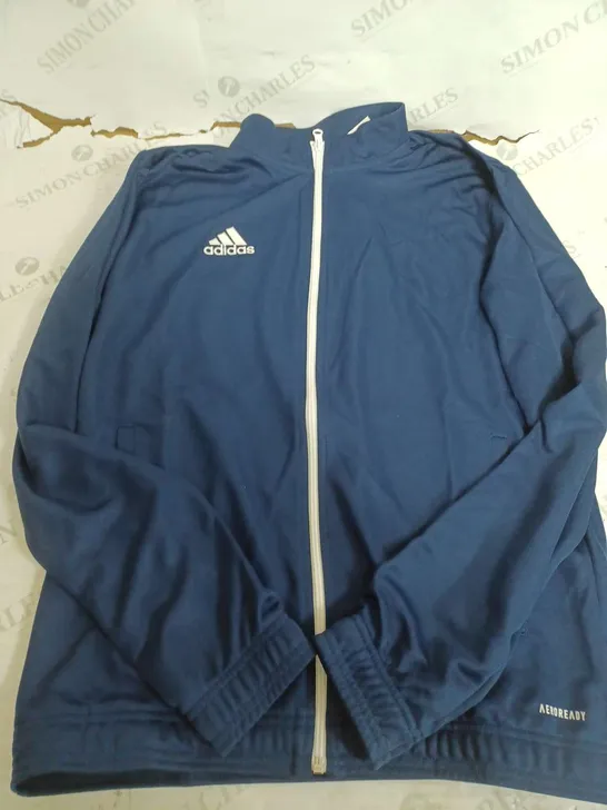 ADIDAS NAVY FULL ZIP JACKET - UK M