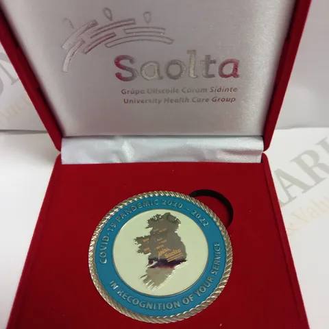 SAOLTA COVID 19 PANDEMIC RECOGNITION OF SERVICE COMMEMORATIVE COIN