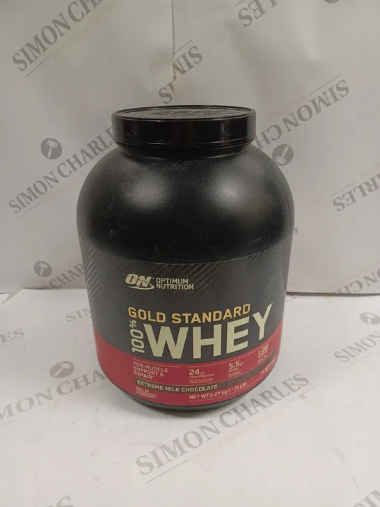 SEALED OPTIMUM NUTRITION GOLD STANDARD WHEY - 2.27KG EXTREME MILK CHOCOLATE 