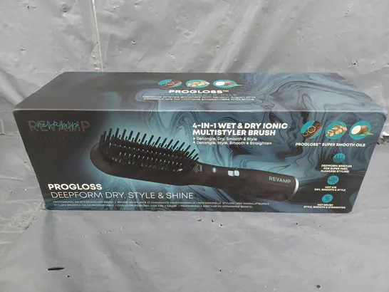 REVAMP PROGLOSS DEEPFORM DRY, STYLE & SHINE HOT STRAIGHTENING AIR BRUSH RRP £100