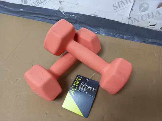 PAIR OF ACTIVE 3KG DUMBELLS