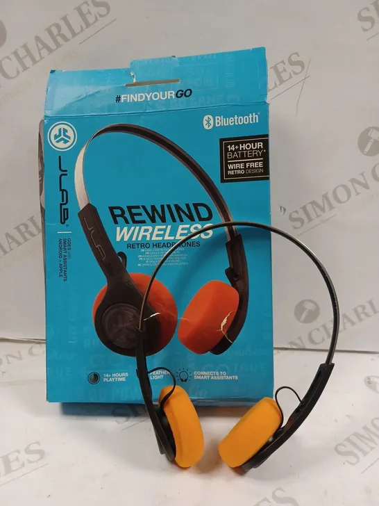 BOXED JLAB REWIND WIRELESS RETRO HEADPHONES 