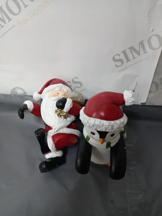 SET OF 2 SANTA EXPRESS PLAT POT HANGERS 