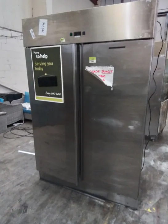 POLARIS COMMERCIAL SPA-TN-140 STAINLESS DOUBLE DOOR REFRIGERATED FOOD STORAGE UNIT