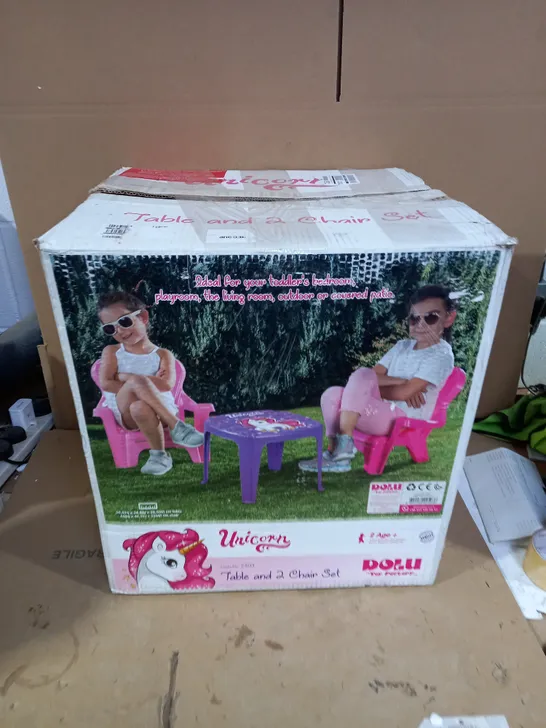 UNICORN TABLE AND CHAIR SET RRP £29.99