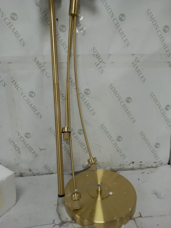 AVARI 3 LIGHT FLOOR LAMP SATIN BRASS GLASS