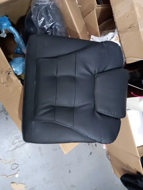 BOXED BLACK LEATHER OFFICE CHAIR - SELF ASSEMBLY