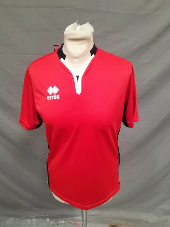 APPROXIMATELY 6 ERREA STYLE FOOTBALL SHIRTS SIZE XS - IN RED