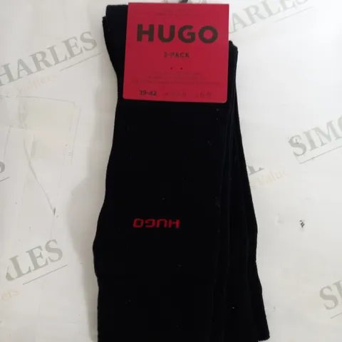 HUGO BLACK PAIR OF 2 SOCKS - 5.5-8 