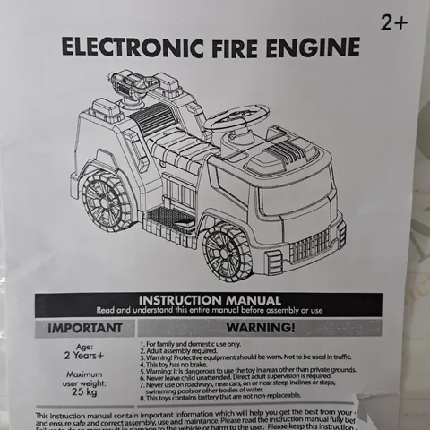 BOXED EVO ELECTRONIC 6V RIDE-ON FIRE ENGINE