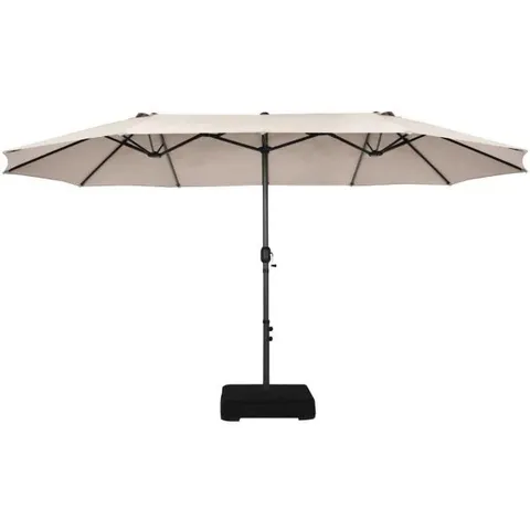 BOXED COSTWAY 450CM DOUBLE SIDED OUTDOOR UMBRELLA TWIN SIZE WITH CRANK HANDLE