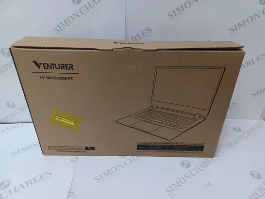 BRAND NEW BOXED VENTURER EUROPA 14 PLUS 14" NOTEBOOK PC - MATT BLACK