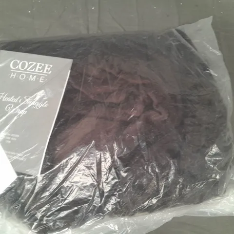COZEE HOME FAUX FUR HEATED THROW IN CHOCOLATE