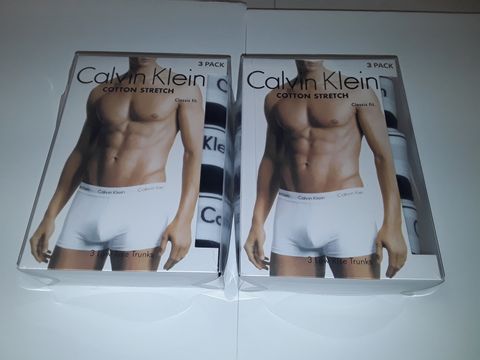 LOT OF 2 3-PACKS OF CALVIN KLEIN COTTON STRETCH BOXERS