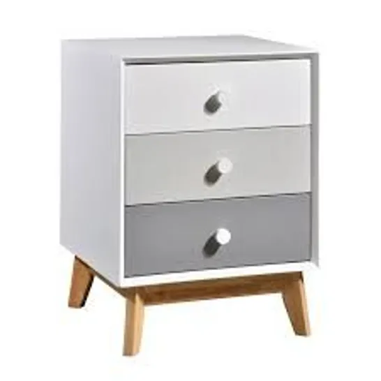 BOXED ORLA 3 DRAWER BEDSIDE CHEST RRP £129