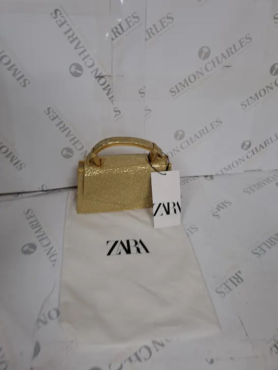 ZARA JEWELLED YELLOW HANDBAG