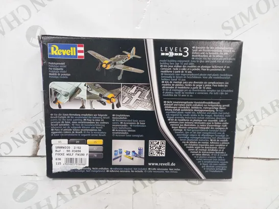 REVELL LEVEL 3 1:72 SCALE FOCKE WULF FW 10 F-8 MODEL KIT