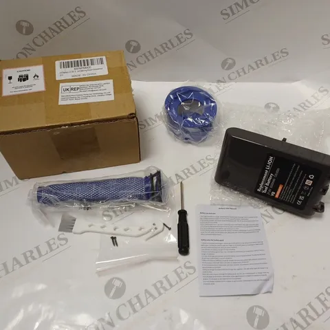 BOXED REPLACEMENT LI-ION 21.6 VOLT TOOL BATTERY, WITH ACCESSORIES AND INSTRUCTIONS