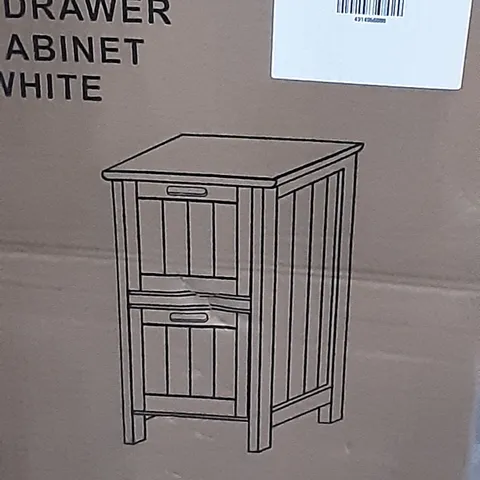 BOXED RIMINI 2 DRAWER UNIT IN WHITE 
