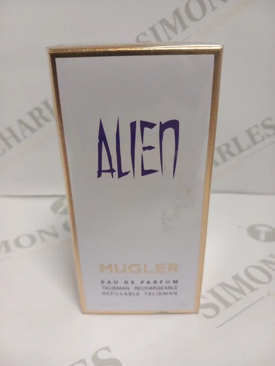 BOXED AND SEALED ALIEN MUGLER EAU DE PARFUM REFILLABLE TALISMAN 60ML