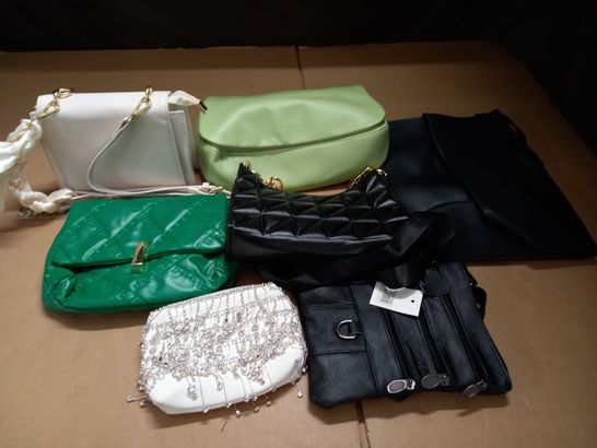 LOT OF 7 ASSORTED BAGS AND PURSES