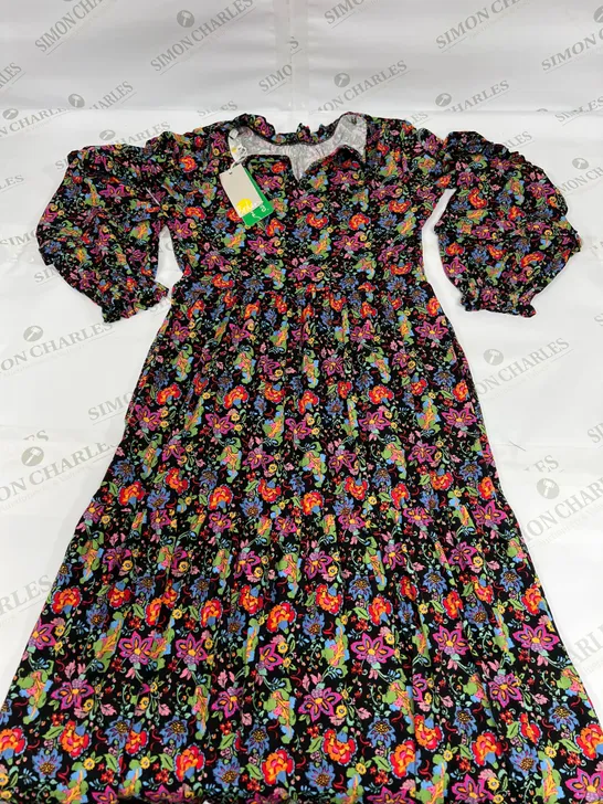 BODEN FLORAL PRINT MAXI DRESS IN MULTICOLOUR SIZE 10R