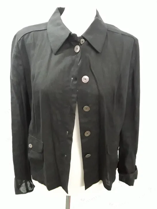 MAX MARA BLACK POCKETED BLOUSE - GB 16