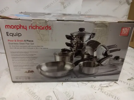 MORPHY RICHARDS 8 PIECE PAN SET