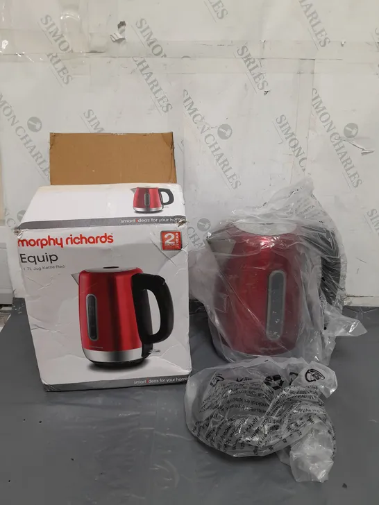 MORPHY RICHARDS EQUIP KETTLE IN RED 