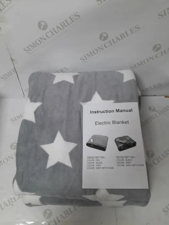 BOXED STAR DESIGN ELECTRIC BLANKET 