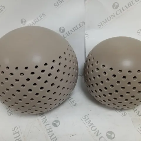 K BY KELLY HOPPEN SET OF 2 INDOOR OUTDOOR ORBS 25CM AND 30CM - TAUPE