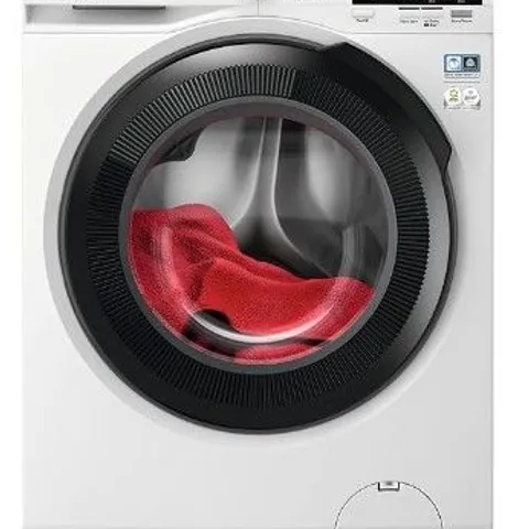 AEG 6000 SERIES WASHING MACHINE LFR61944AD, PROSENSE FREESTANDING WASHING MACHINE, WIFI CONNECTED, 9KG LOAD, 1400RPM SPIN, ENERGY CLASS A, WHITE