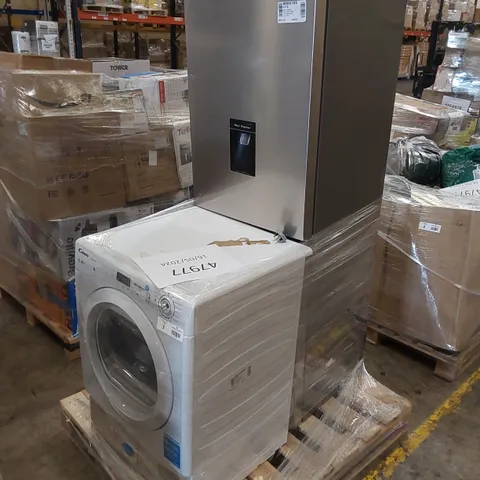 CANDY 8KG FREESTANDING CONDENSER TUMBLE DRYER AND HISENSE RB327N4WC1 55CM FREESTANDING 5050 FRIDGE FREEZER - UNPROCESSED RAW RETURNS