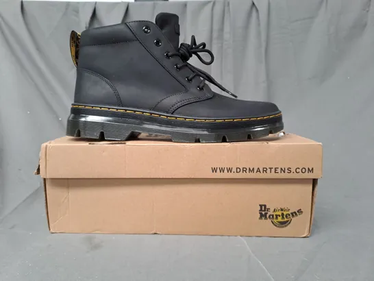 BOXED PAIR OF DR MARTENS BONNY LEATHER SHOES IN BLACK UK SIZE 11