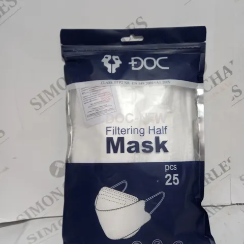 SEALED DOC FILTERING HALF MASK PCS 25